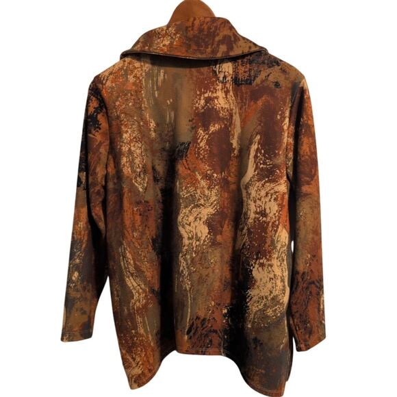 Ali Miles Petite Large Brushed Knit Tunic Top – Brown, Maroon, Black - Picture 4 of 4